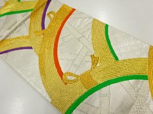 アンティーク　光悦垣模様織出し袋帯（材料）